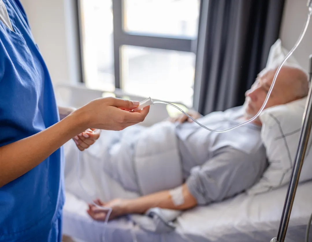img enhancing patient comfort with an antibiotic infusion at home